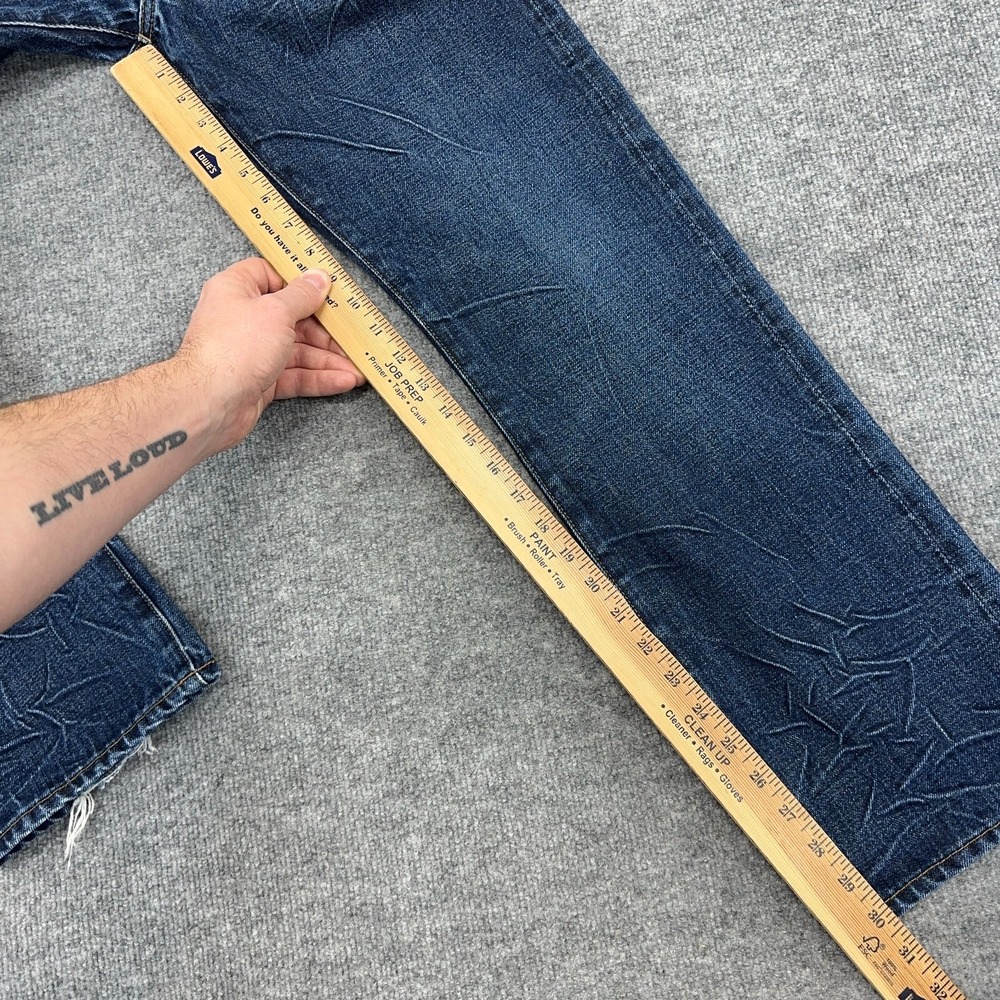 Gap 1969 Jeans Mens 30x30 (Fits 32x30) Selvedge Denim Straight Dark Honeycomb - Picture 5 of 14